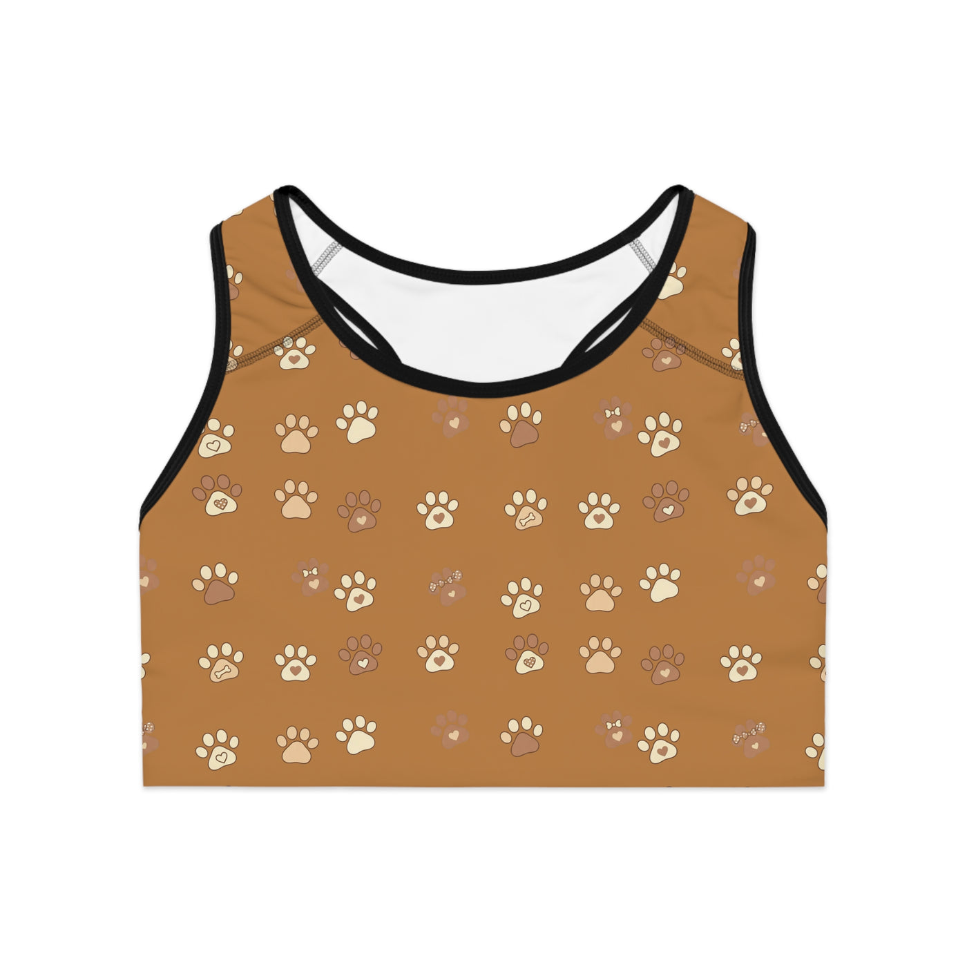 Cat Paw Print style 3 Sports Bra, Pet Lover Activewear, Workout Top, Gym Apparel, Animal Print Fashion, Gifts for Cat Owners, Fitness Gear