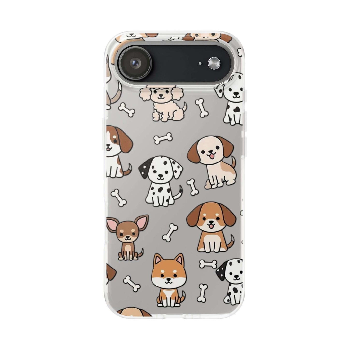 Funny Cute Dog Pattern iPhone 15 16 17 series Flexi Case