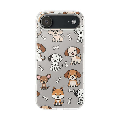 Funny Cute Dog Pattern iPhone 15 16 17 series Flexi Case