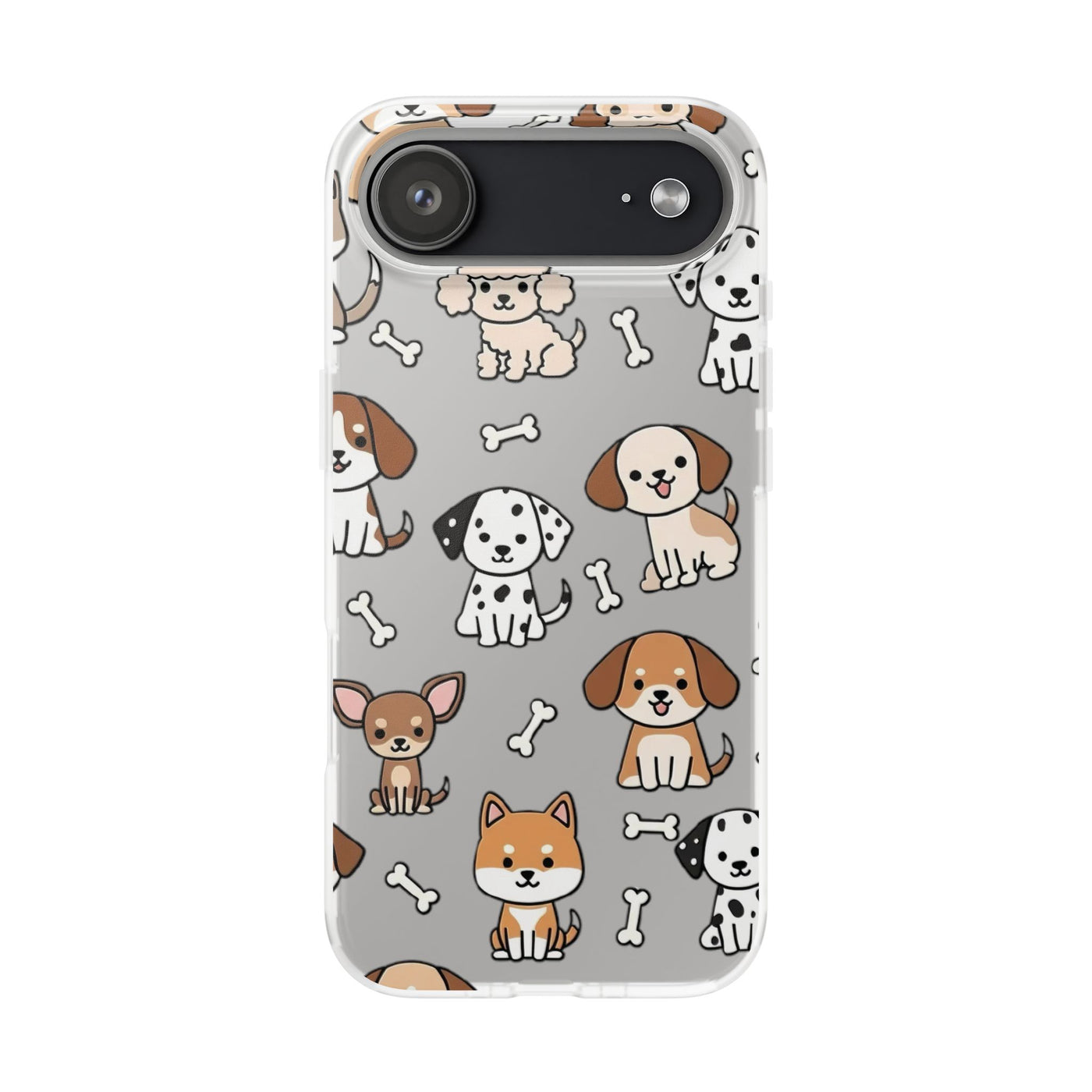 Funny Cute Dog Pattern iPhone 15 / 16 / 17 series Flexi Case