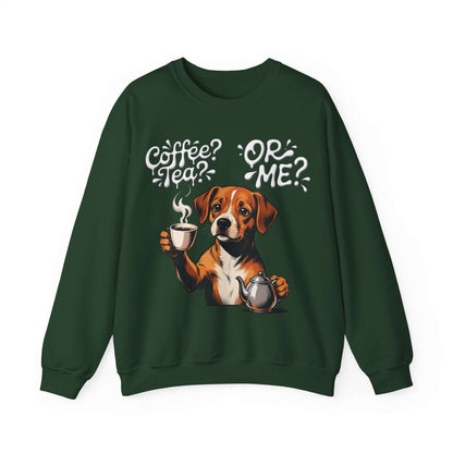 Coffee Tea Or Me - Dog Graphic Unisex Crewneck Sweatshirt
