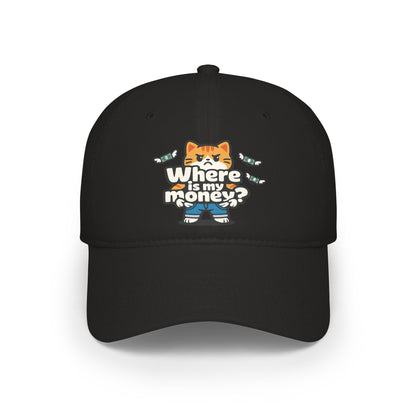 Where is my money Cute Cat Low Profile Cap Hat