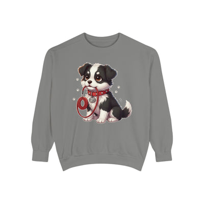 Cute Dog Walk Time style 1 Cozy Graphic Unisex Crewneck Sweatshirt