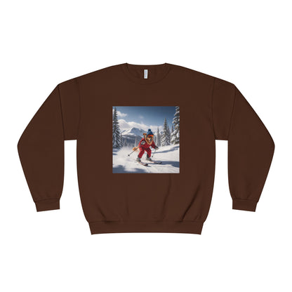Skiing Dog Graphic Unisex NuBlend Crewneck Sweatshirt