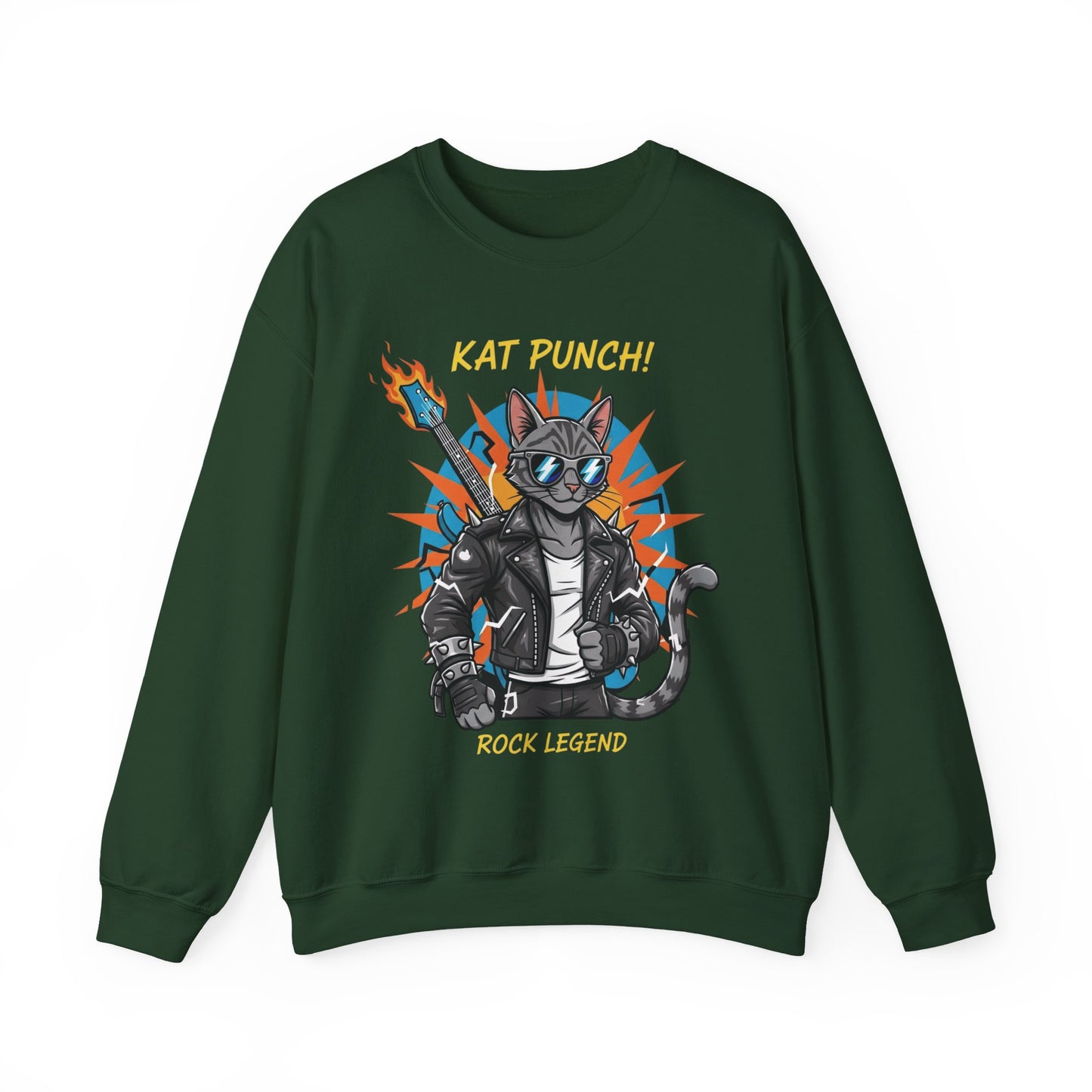 Cool Cat Unisex Heavy Blend Crewneck Sweatshirt style 1