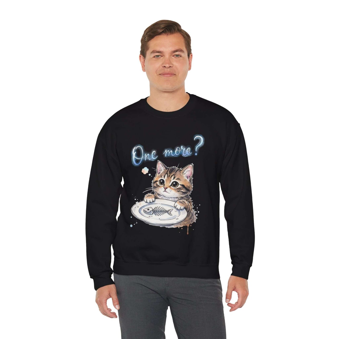 Watercolor Cat painting Unisex Crewneck Sweatshirt style 3