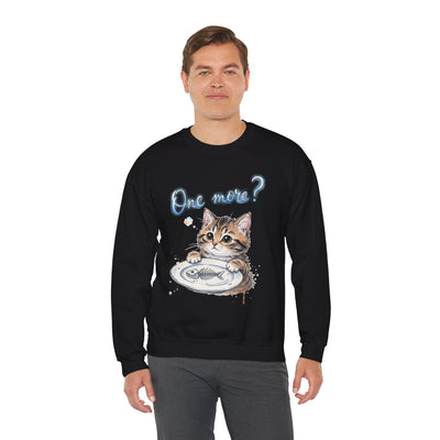 Watercolor painting style 3 Men & Women Cute Cat Pile Crewneck Sweatshirt