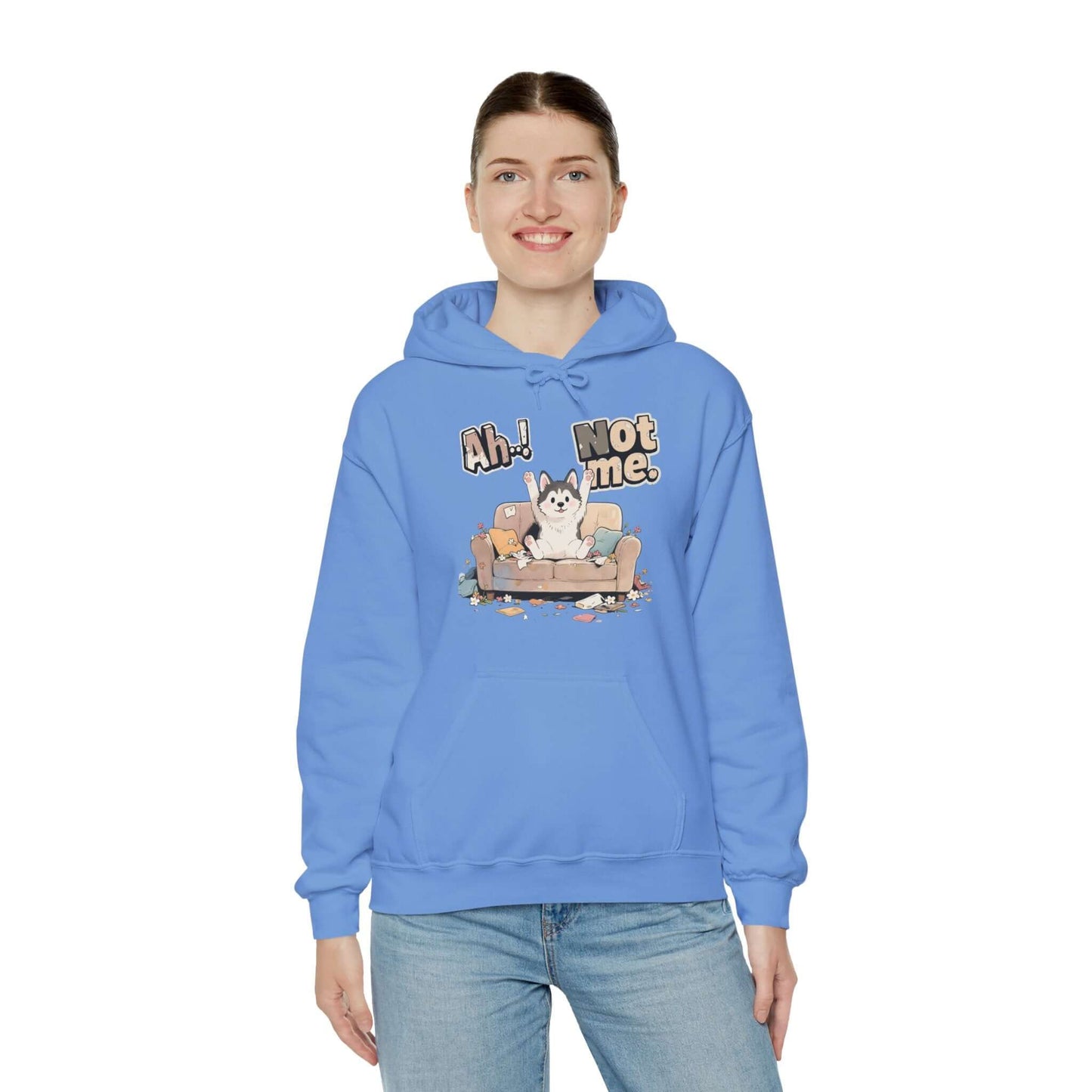 Ah Not Me - Cute Husky Unisex Pullover Hoodie for Dog Lover