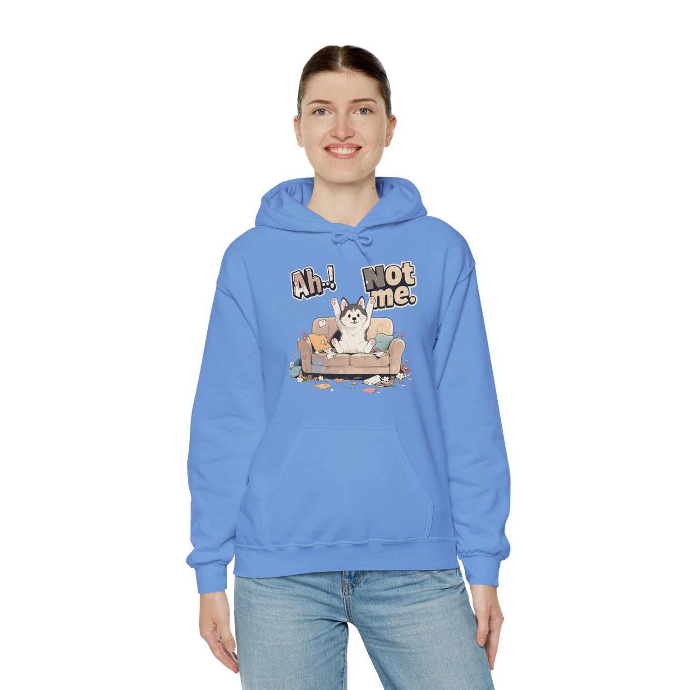 Ah! Not Me. Cute Husky Unisex Pullover Hoodie for Dog Lover