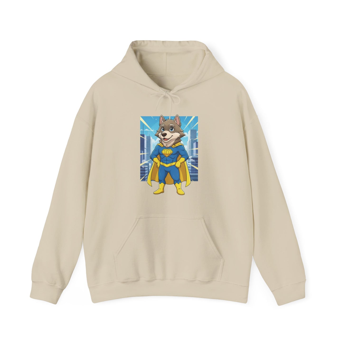 Dog cosplay Superman Funny Design Unisex Hoodie style 1