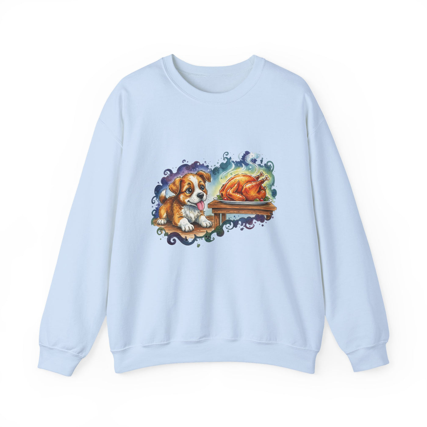 Watercolor painting style 6 Men & Women Cute Cat Pile Crewneck Sweatshirt
