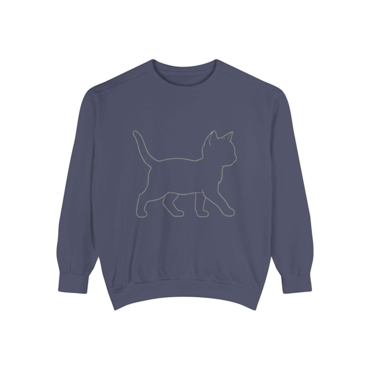 Walking Cat Shadow Cozy Graphic Unisex Crewneck Sweatshirt style 2