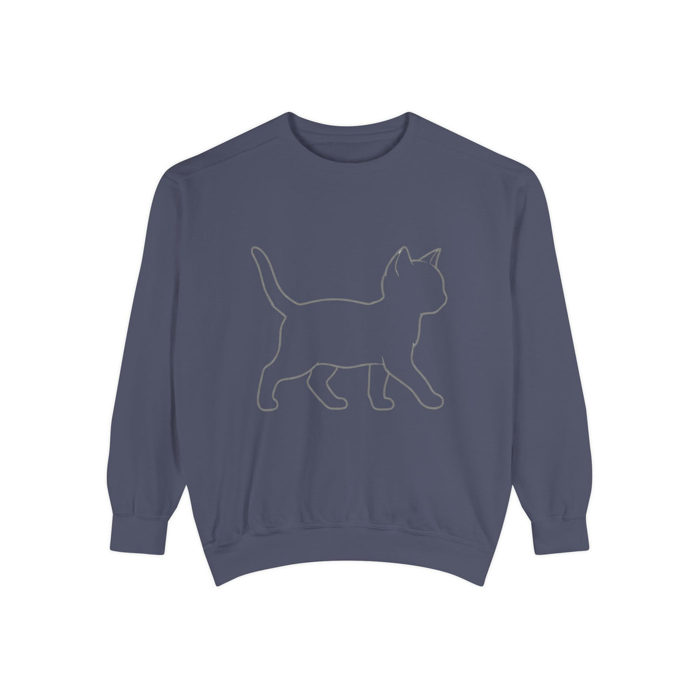 Walking Cat Shadow style 2 Cozy Graphic Unisex Crewneck Sweatshirt