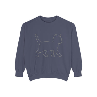 Walking Cat Shadow style 2 Cozy Graphic Unisex Crewneck Sweatshirt
