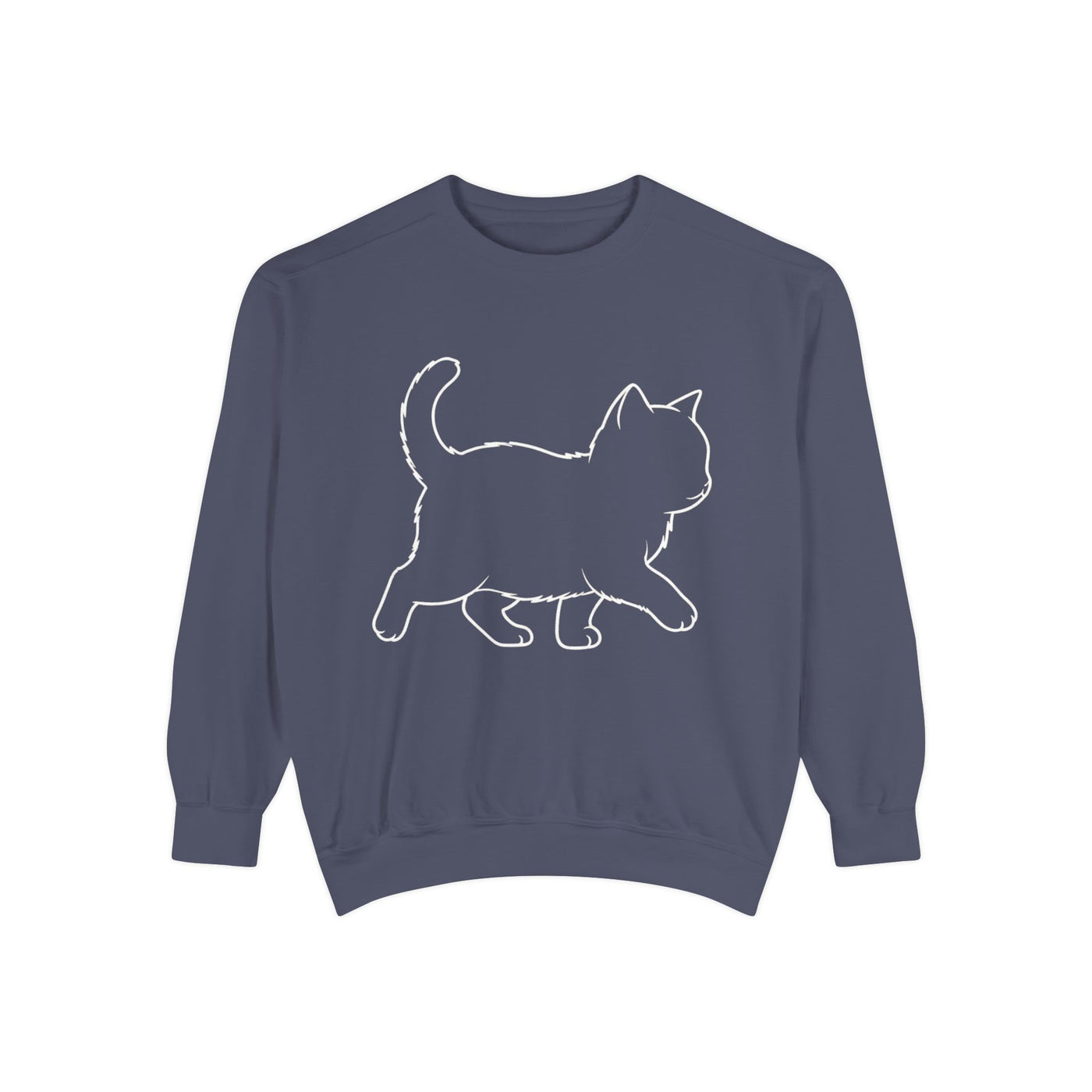 Walking Cat Shadow style 1 Cozy Graphic Unisex Crewneck Sweatshirt