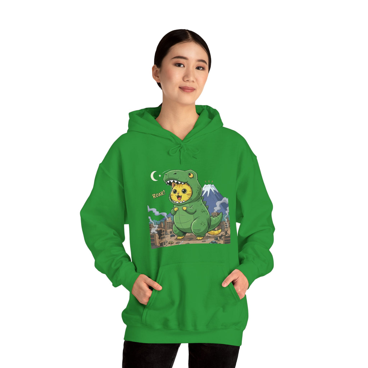 Cat cosplay Godzilla style 1 Unisex Hoodie - Fun & Playful Design