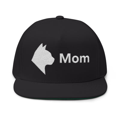 Cat Mom style 5 Flat Bill Cap | Stylish Pet Lover Hat | Perfect Gift for Cat Owners | Embroidered Cat Mom Cap | Fun Pet Accessories