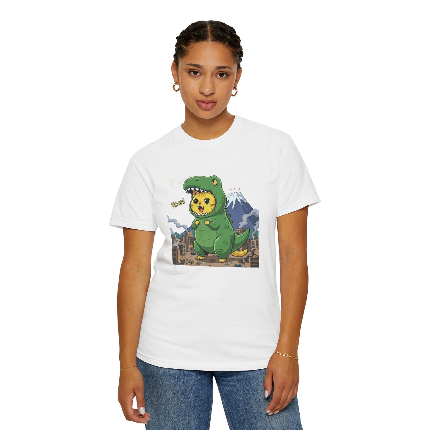 Cat cosplay Godzilla Funny Design Unisex T-Shirt style 1