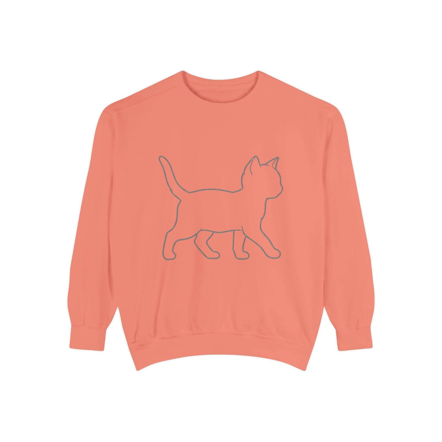Walking Cat Shadow Cozy Graphic Unisex Crewneck Sweatshirt style 2