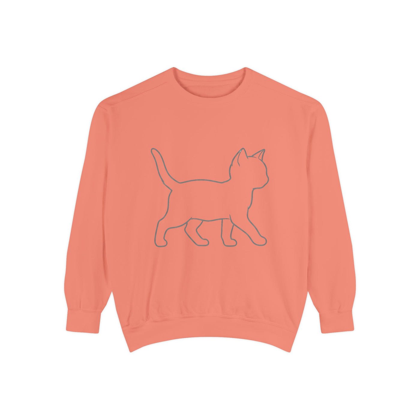 Walking Cat Shadow style 2 Cozy Graphic Unisex Crewneck Sweatshirt