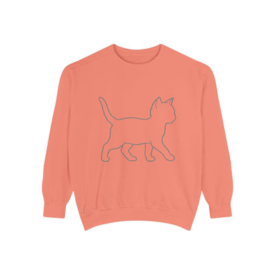 Walking Cat Shadow style 2 Cozy Graphic Unisex Crewneck Sweatshirt