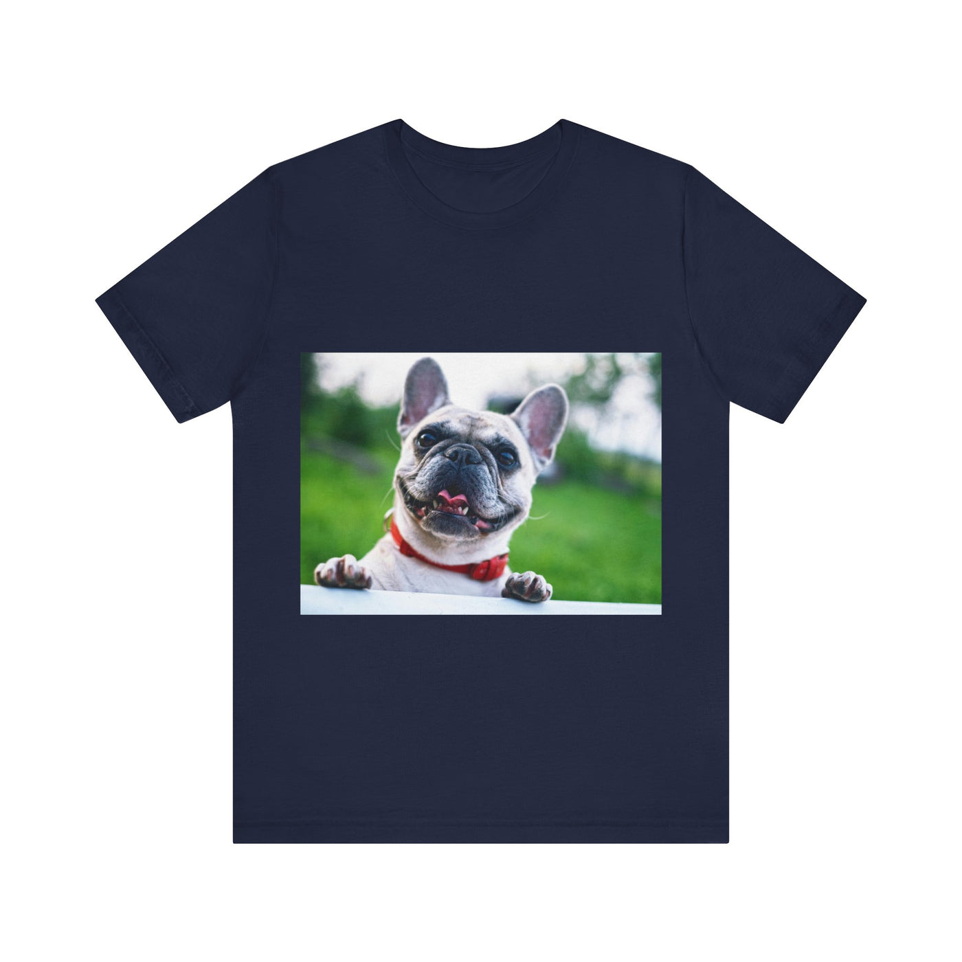 Puppy on the fence - Unisex Jersey Short Sleeve Tee