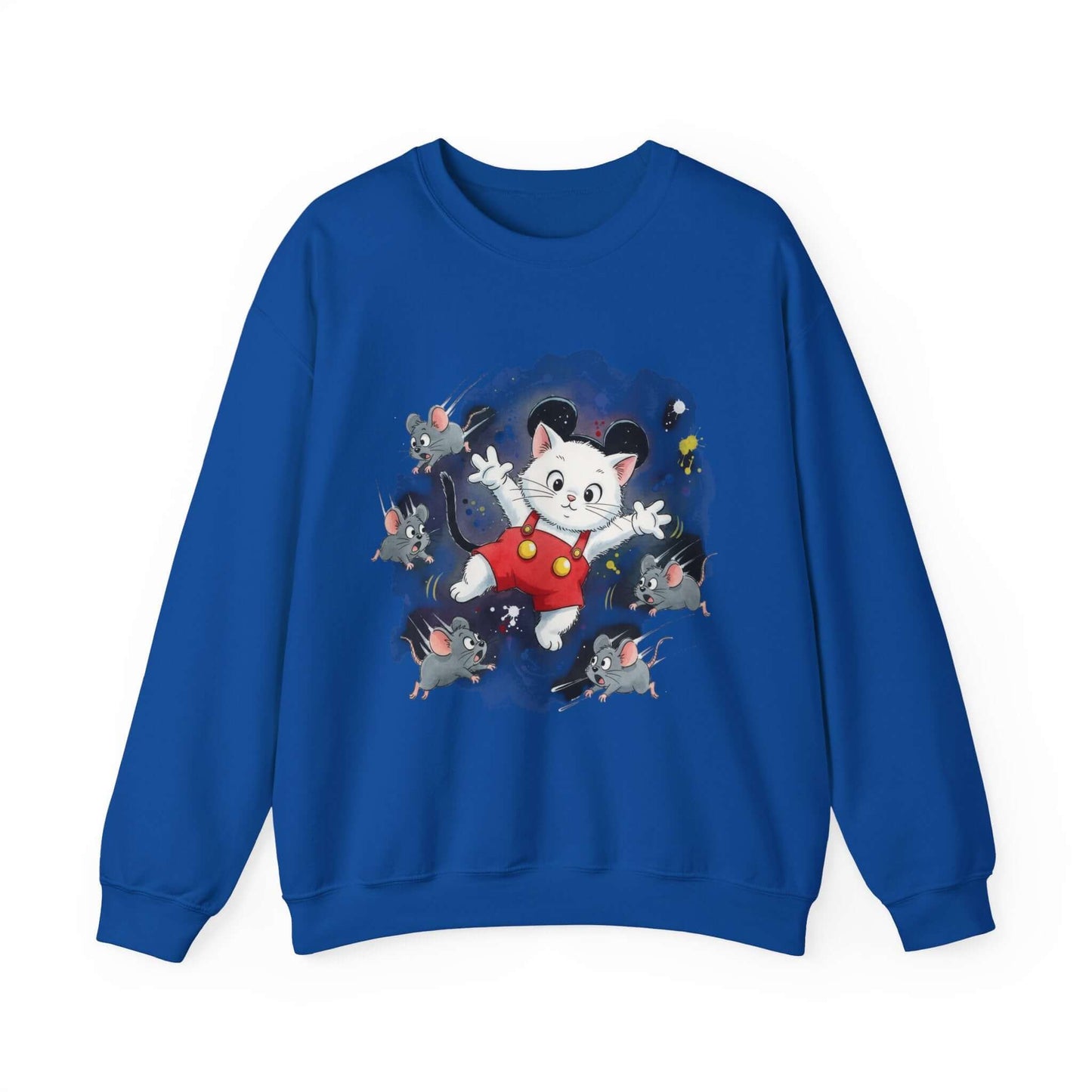 Watercolor Cat painting Unisex Crewneck Sweatshirt style 2