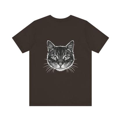 Cat Lover Unisex Tee Cat Head style 1, Perfect Gift for Pet Owners, Vintage Cat Design, Graphic T-shirt, Animal Lover, Casual Wear, Birthday Gift