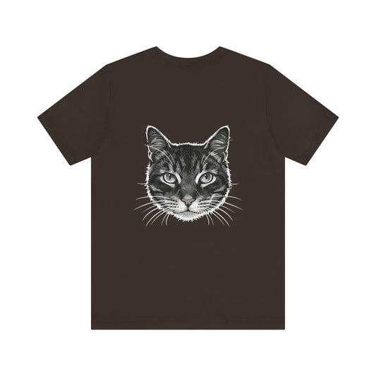Cat Lover Unisex Tee Cat Head style 1, Perfect Gift for Pet Owners, Vintage Cat Design, Graphic T-shirt, Animal Lover, Casual Wear, Birthday Gift