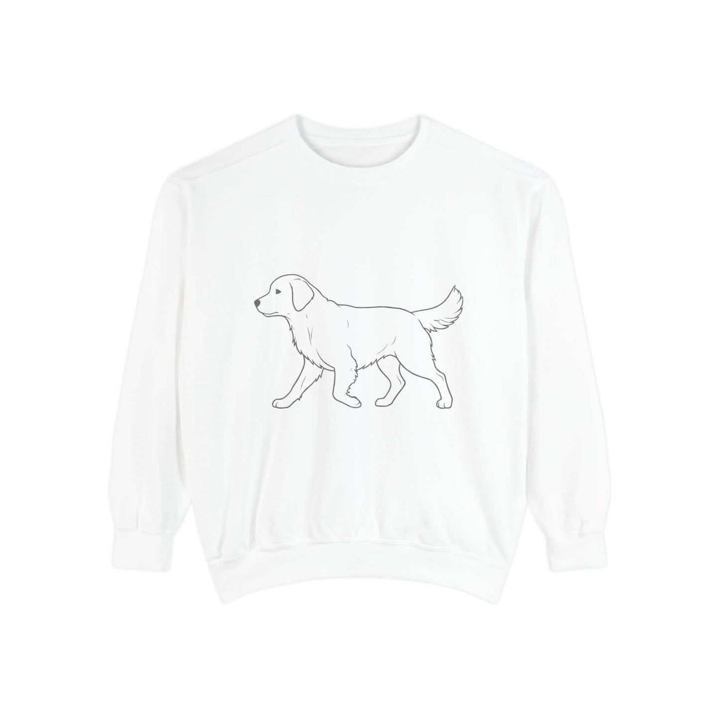 Walking Dog Shadow Cozy Graphic Unisex Crewneck Sweatshirt style 1