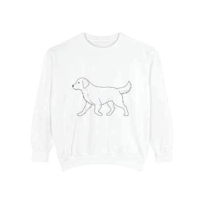 Walking Dog Shadow Cozy Graphic Unisex Crewneck Sweatshirt style 1