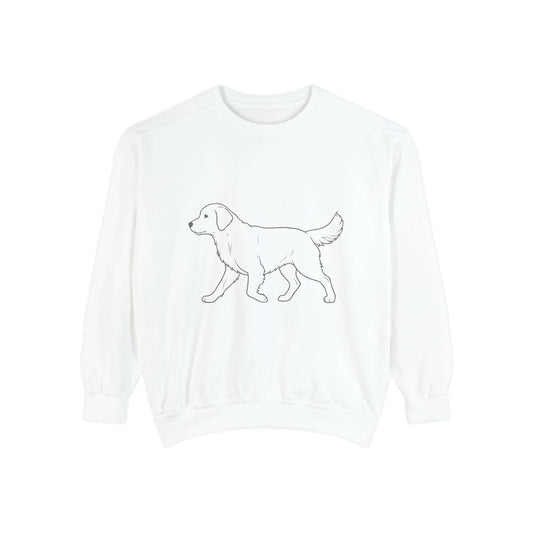 Walking Dog Shadow Cozy Graphic Unisex Crewneck Sweatshirt style 1