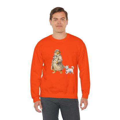 Watercolor Cat & Dog painting unisex Crewneck Sweatshirt style 2