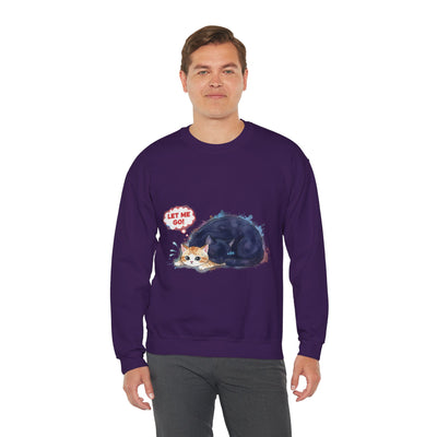 Watercolor painting style 1 Men & Women Cute Cat Pile Crewneck Sweatshirt
