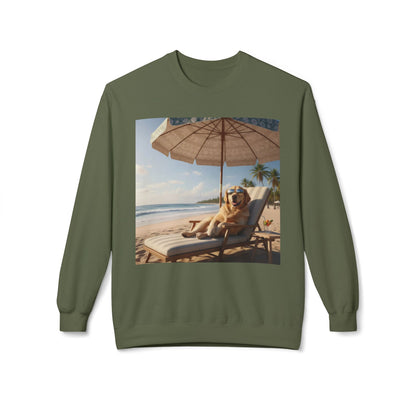 Beach Vibes Dog Graphic Unisex Crewneck Sweatshirt