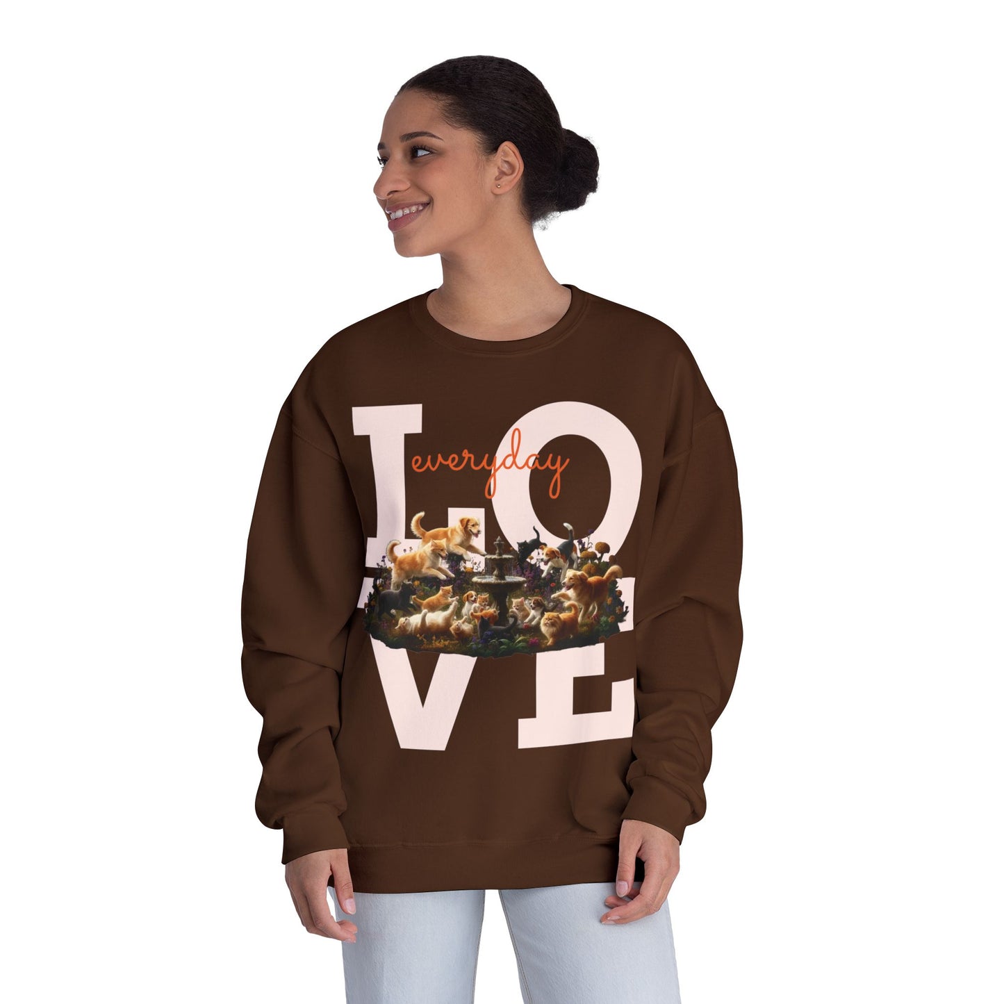 Love Everyday Cats & Dogs Unisex NuBlend Crewneck Sweatshirt