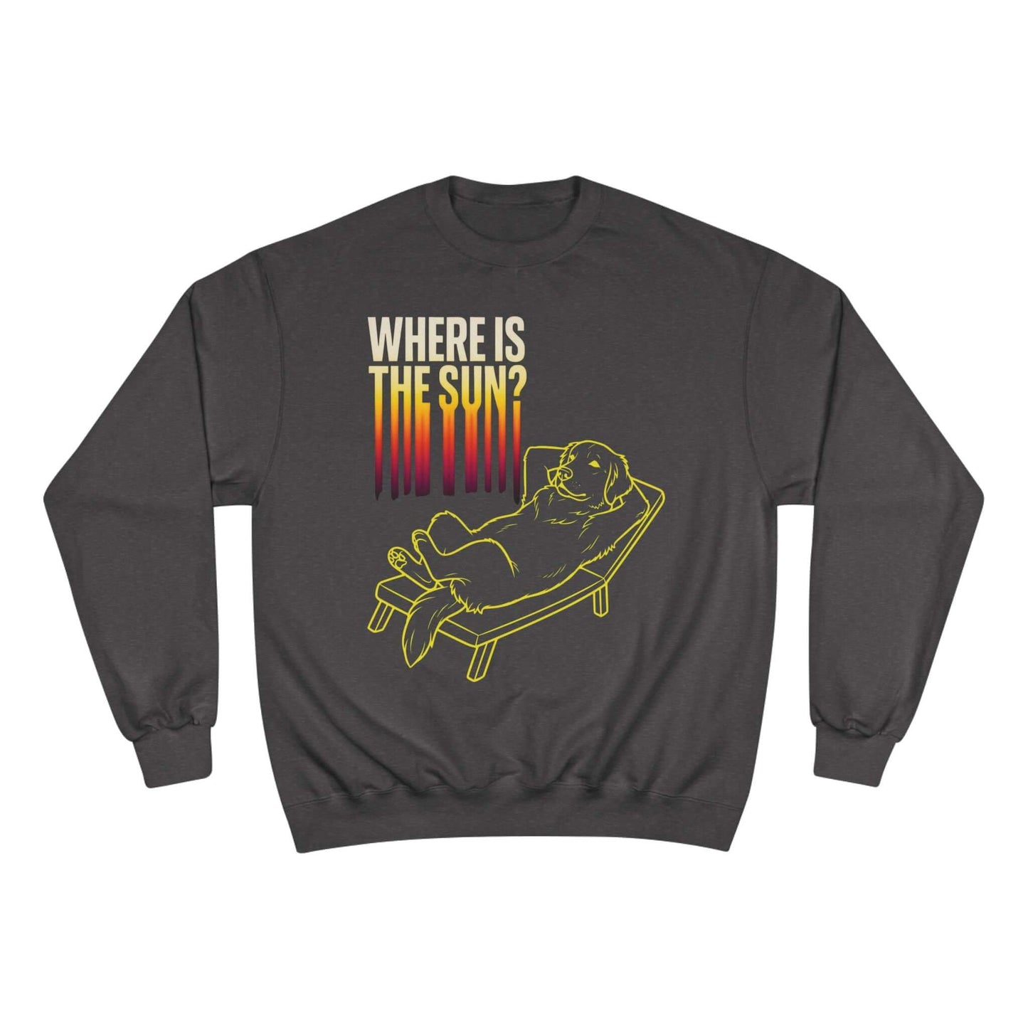 Where is the Sun - Dog Champion Unisex Crewneck Sweatshirt