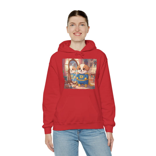 Dog cosplay Superman Funny Design Unisex Hoodie style 2