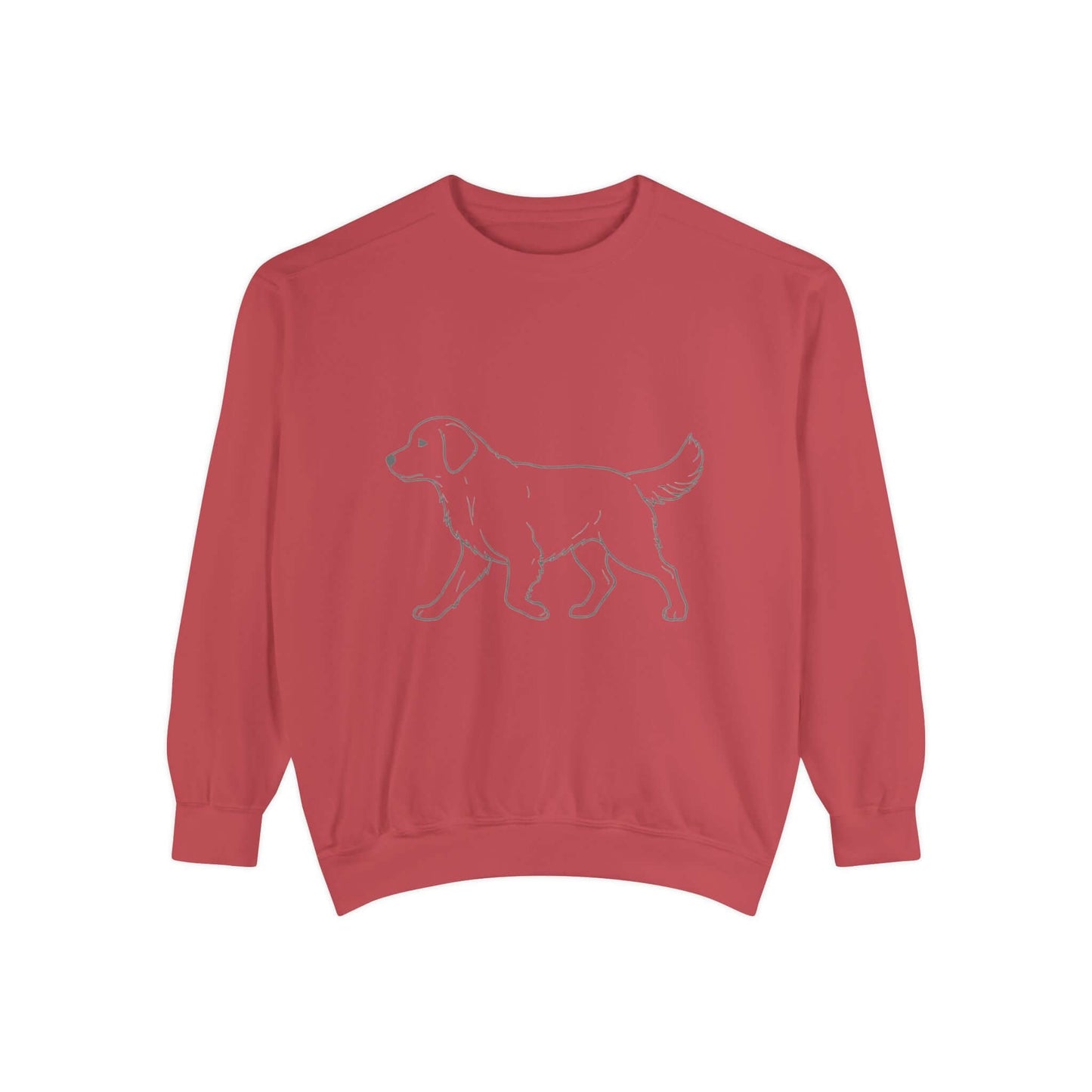 Walking Dog Shadow Cozy Graphic Unisex Crewneck Sweatshirt style 1