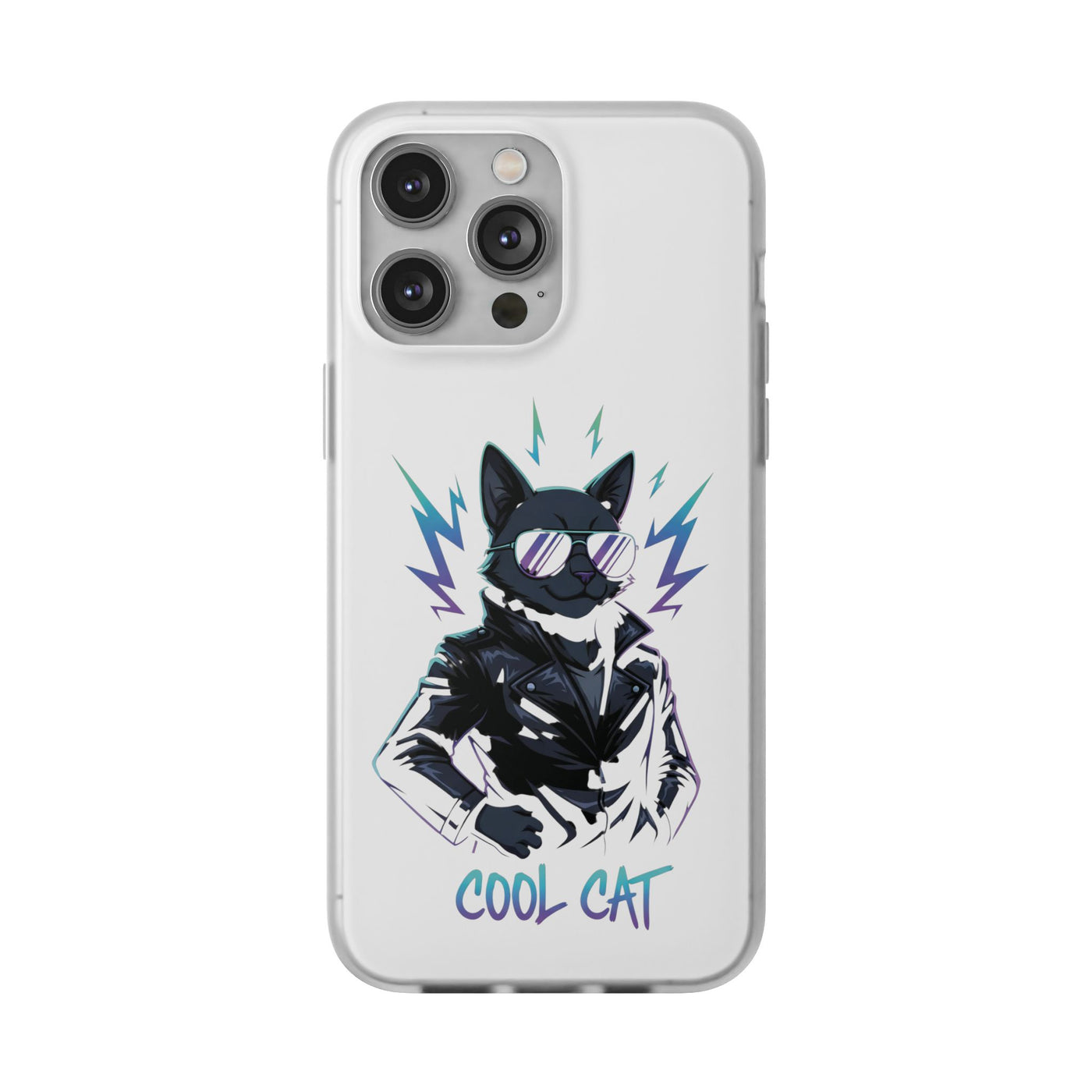 Cool Cat Anime style Flexi Case for Cat Lovers
