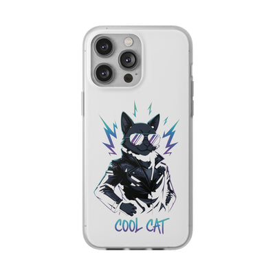 Cool Cat Anime style Flexi Case for Cat Lovers