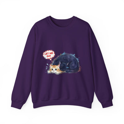Watercolor painting style 1 Men & Women Cute Cat Pile Crewneck Sweatshirt