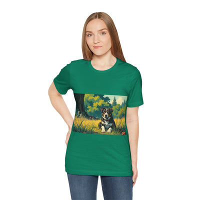 Adorable Dog comic style 2 Unisex Soft Tee | Cute Dog Lover's Shirt, Animal Graphic T-Shirt, Pet Themed Gift, Casual Wear