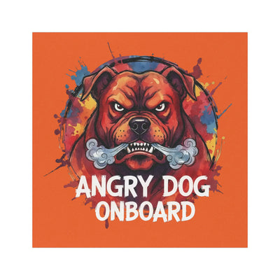 Angry Dog Onboard style 1 Car Magnet — Warning Pet Sticker for Vehicles