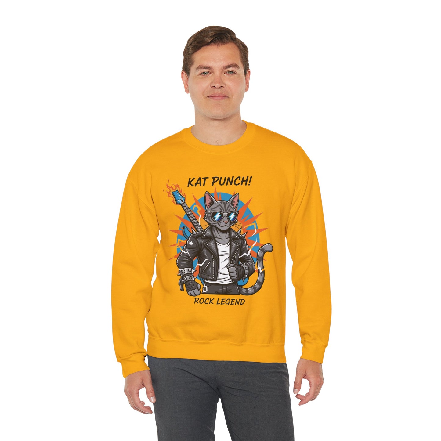 Cool Cat Unisex Heavy Blend Crewneck Sweatshirt style 1