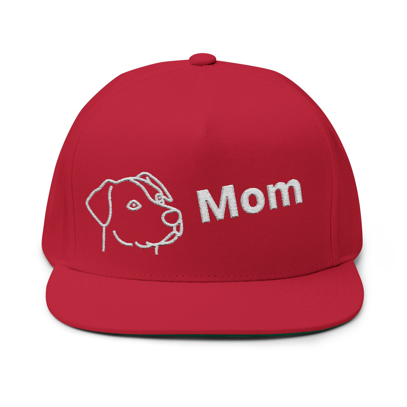 Dog Mom style 1 Flat Bill Cap | Stylish Pet Lover Hat | Perfect Gift for Dog Owners | Embroidered Dog Mom Cap | Fun Pet Accessories