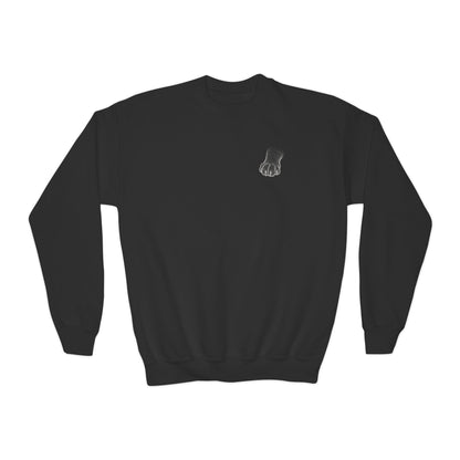 Black Cat - Cozy Unisex Youth Crewneck Sweatshirt style 1