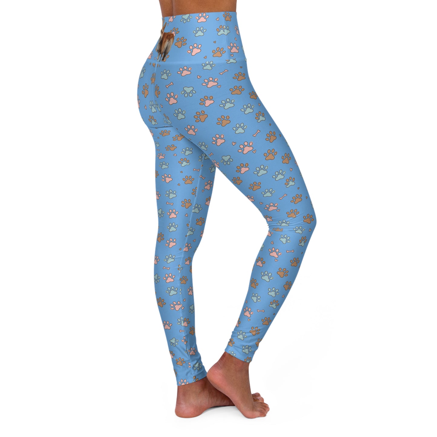 Dog Paw Print High Waisted Women Yoga Leggings style 2