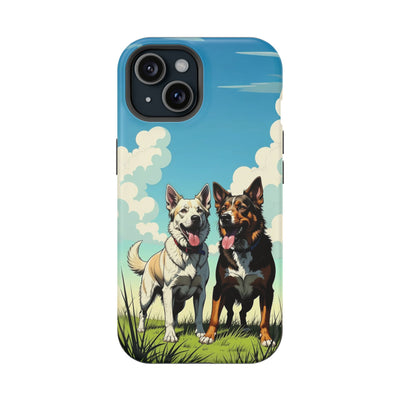Dog Lovers' Magnetic Impact-Resistant Phone Case comic style 1, Cute Dog Design, Pet Owner Gift, Animal Lover Accessory, Birthday Gift for Dog Lovers