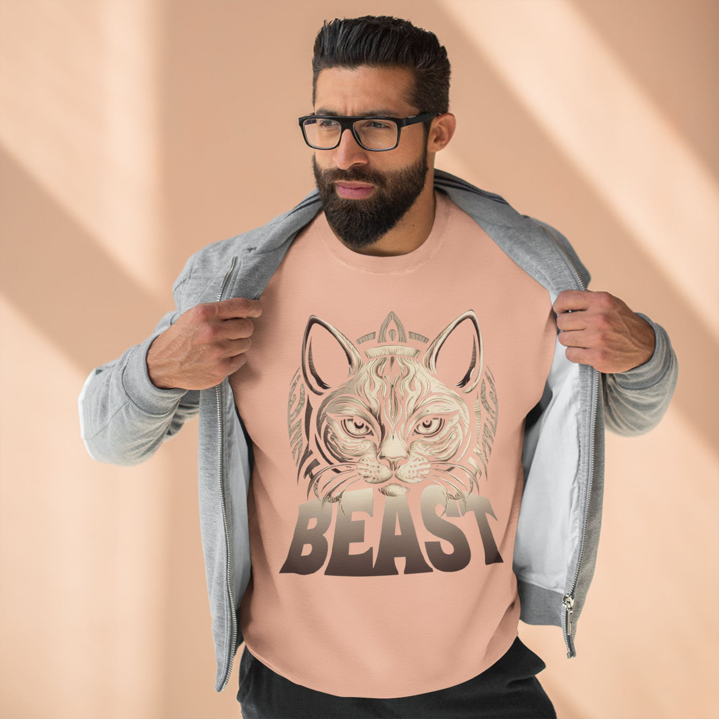 "Beast" Cat Lover style 3 Unisex Crewneck Sweatshirt